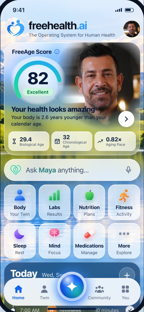 FreeHealth.ai home screen